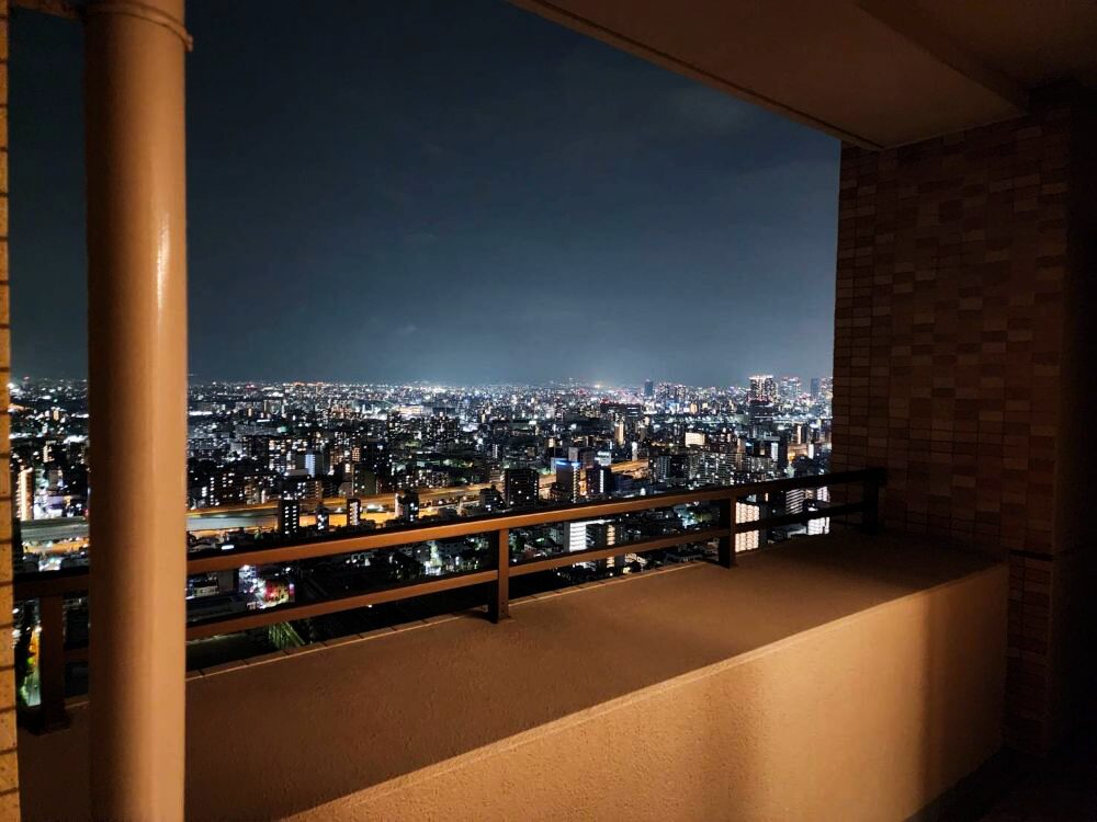 大阪市港区タワーマンションリノベーション:夜景もキレイに見えます。