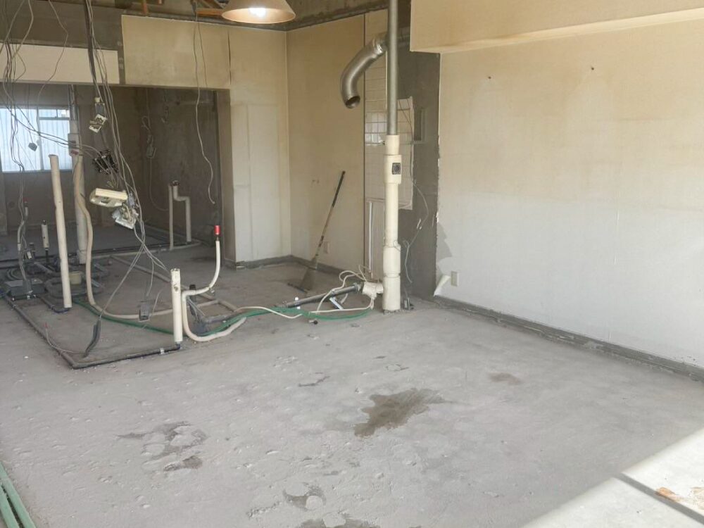 大阪市東住吉区マンションリノベーション:Beforeスケルトン状態の様子